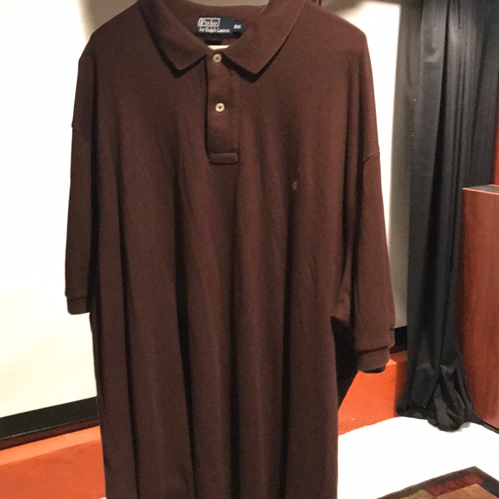Men’s Brown Polo shirt XXL with Tan horse
